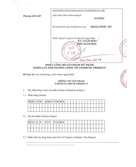 Hình Ảnh Kem Chống Nắng Trị Nám White Doctors Daily UV Care, 7 hình ảnh - sieuthilamdep.com