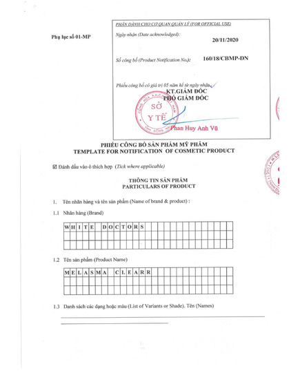 Hình Ảnh Bộ Đôi "Đặc Trị Nám" White Doctors - Daily UV Care & Melasma Clearr, 5 hình ảnh - sieuthilamdep.com