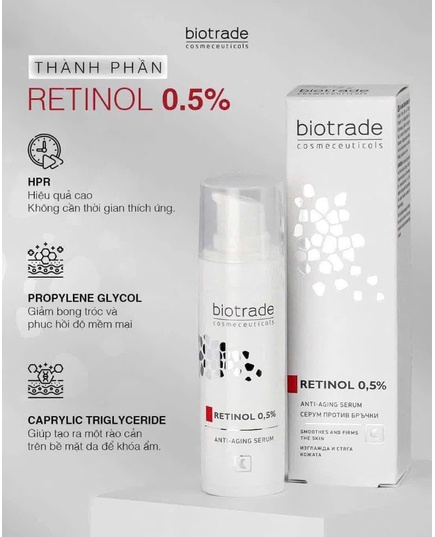 Hình Ảnh Biotrade Anti-Age Serum Retinol 0.5% - Serum Retinol Tái Tạo Da Ít Kích Ứng, 2 hình ảnh - sieuthilamdep.com Hình Ảnh Biotrade Anti-Age Serum Retinol 0.5% - Serum Retinol Tái Tạo Da Ít Kích Ứng, 2 hình ảnh - sieuthilamdep.com