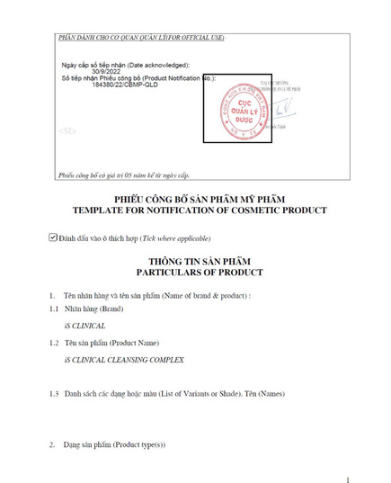 Hình Ảnh iS Clinical Cleansing Complex - Sữa Rửa Mặt Làm Sạch Sâu (480ml), Tùy Chọn: 480ml, 3 hình ảnh - sieuthilamdep.com