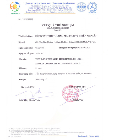 Hình Ảnh Viên Đông Trùng Hạ Thảo KGS Korean Cordyceps Militaris Pill Gold (100g x 2 lọ), 4 hình ảnh - sieuthilamdep.com Hình Ảnh Viên Đông Trùng Hạ Thảo KGS Korean Cordyceps Militaris Pill Gold (100g x 2 lọ), 4 hình ảnh - sieuthilamdep.com