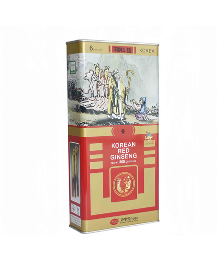 Hình Ảnh Hồng Sâm Củ Khô KGS Korean Red Ginseng Punggi Hộp Thiếc 300g (21-30 củ), Tùy Chọn: 300gr (21-30 củ) - sieuthilamdep.com