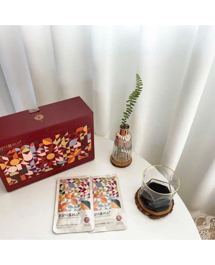 Hình Ảnh Hộp Quà Tặng Hồng Sâm Linh Chi Kim's Red Ginseng Korea Red Ginseng Tonic Plus (20 gói x 50ml), 3 hình ảnh - sieuthilamdep.com