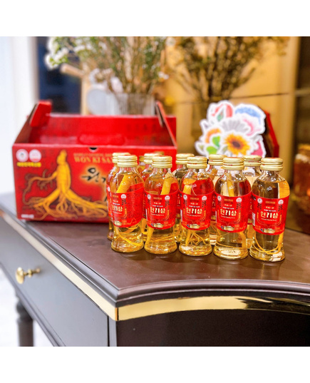 Hình Ảnh Nước Hồng Sâm Có Củ Wonkisam Korean Ginseng Drink Hàn Quốc (10 chai x 120ml), 2 hình ảnh - sieuthilamdep.com Hình Ảnh Nước Hồng Sâm Có Củ Wonkisam Korean Ginseng Drink Hàn Quốc (10 chai x 120ml), 2 hình ảnh - sieuthilamdep.com