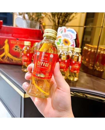Hình Ảnh Nước Hồng Sâm Có Củ Wonkisam Korean Ginseng Drink Hàn Quốc (10 chai x 120ml), 3 hình ảnh - sieuthilamdep.com Hình Ảnh Nước Hồng Sâm Có Củ Wonkisam Korean Ginseng Drink Hàn Quốc (10 chai x 120ml), 3 hình ảnh - sieuthilamdep.com