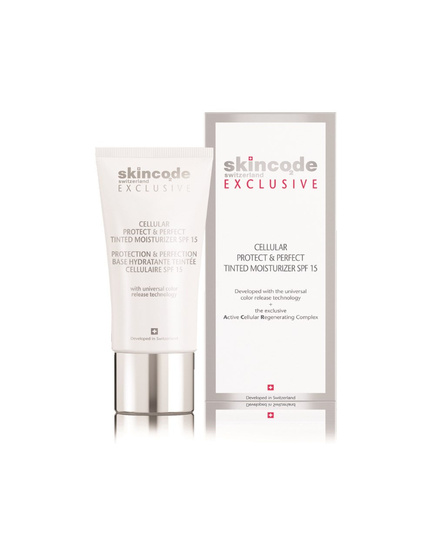 Hình Ảnh Skincode Exclusive Cellular Protect & Perfect Tinted Moisturizer SPF15 - Kem Dưỡng Có Màu Bảo Vệ Và Cấp Ẩm Da - sieuthilamdep.com