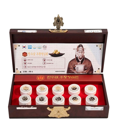 Hình Ảnh An Cung Ngưu Hoàng Hoàn Hansusam Uhwangcheongsimwon Hộp Gỗ 10 Viên, 2 hình ảnh - sieuthilamdep.com