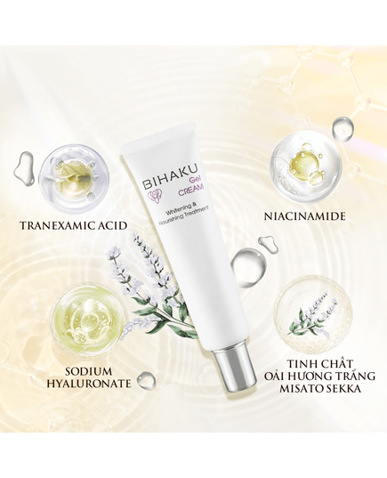 Hình Ảnh Bihaku Gel Cream Whitening & Nourishing Treatment - Kem Dưỡng Trắng Da Mờ Nám, 2 hình ảnh - sieuthilamdep.com