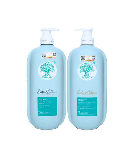 Hình Ảnh Biotin & Collagen Pasiori Voudioty Professional - Bộ Dầu Gội Xả Ngăn Ngừa Gàu (Xanh Dương) - sieuthilamdep.com