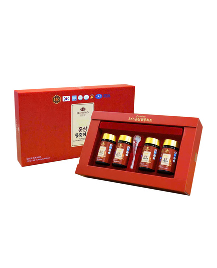 Hình Ảnh Cao Hồng Sâm Đông Trùng Hạ Thảo HankwanjanG Premium 365 Korean Red Ginseng & Cordyceps (4 Lọ x 250gr), Tùy Chọn: 4 Lọ x 250gr - sieuthilamdep.com