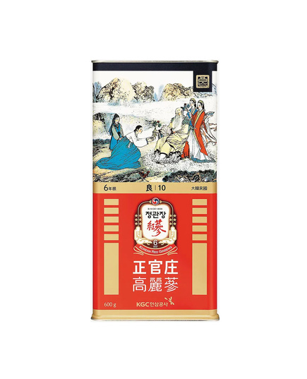Hình Ảnh Hồng Sâm Củ Khô KGC Korean Red Ginseng Số 10 Hộp Thiếc 600gr (14 củ) - sieuthilamdep.com