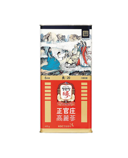 Hình Ảnh Hồng Sâm Củ Khô KGC Korean Red Ginseng Số 20 Hộp Thiếc 600gr (28 Củ), Tùy Chọn: 600gr (28 củ) - sieuthilamdep.com