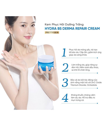 Hình Ảnh Prettyskin Hydra B5 Derma Repair - Kem Dưỡng Trắng, Phục Hồi Da, 5 hình ảnh - sieuthilamdep.com Hình Ảnh Prettyskin Hydra B5 Derma Repair - Kem Dưỡng Trắng, Phục Hồi Da, 5 hình ảnh - sieuthilamdep.com