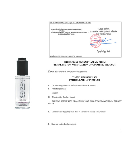Hình Ảnh Seizen Bio-Skin Hyaluronic Serum - Tinh Chất HA Cấp Ẩm, Làm Sáng Da, 3 hình ảnh - sieuthilamdep.com Hình Ảnh Seizen Bio-Skin Hyaluronic Serum - Tinh Chất HA Cấp Ẩm, Làm Sáng Da, 3 hình ảnh - sieuthilamdep.com