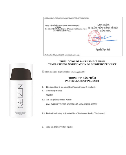 Hình Ảnh Seizen Men Series DNA Intensive Stop Age Serum - Huyết Thanh Tái Tạo, Trẻ Hoá, Sáng Da Dành Cho Nam, 2 hình ảnh - sieuthilamdep.com Hình Ảnh Seizen Men Series DNA Intensive Stop Age Serum - Huyết Thanh Tái Tạo, Trẻ Hoá, Sáng Da Dành Cho Nam, 2 hình ảnh - sieuthilamdep.com