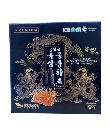 Hình Ảnh Cao Hắc Sâm Đông Trùng IRE 6 Year Korean Black Ginseng Cordyceps Militaris Premium, 2 hình ảnh - sieuthilamdep.com
