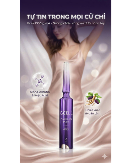 Hình Ảnh GCell Plus XX Virgin Cream Premium A - Kem Giảm Thâm Nách Bẹn Mông Mẫu Mới Nhất (5gr), Tùy Chọn: 5gr, 2 hình ảnh - sieuthilamdep.com