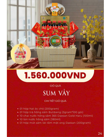 Hình Ảnh Giỏ Quà Tết Sức Khỏe Daesan Xuân 2026 - Sum Vầy, 2 hình ảnh - sieuthilamdep.com