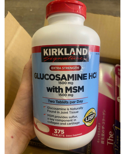 Hình Ảnh Glucosamine Kirkland HCL & MSM (1500mg x 375 Viên), 2 hình ảnh - sieuthilamdep.com