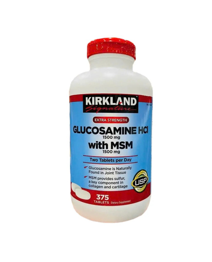 Hình Ảnh Glucosamine Kirkland HCL & MSM (1500mg x 375 Viên) - sieuthilamdep.com