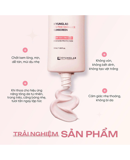 Hình Ảnh Kyung Lab UV Pink Radiance Sunscreen - Kem Chống Nắng Nâng Tone, 4 hình ảnh - sieuthilamdep.com