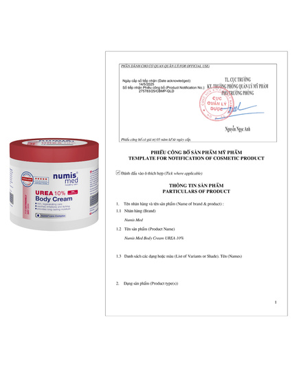 Hình Ảnh Numis Med Body Cream Urea 10% - Kem Dưỡng Thể, 2 hình ảnh - sieuthilamdep.com