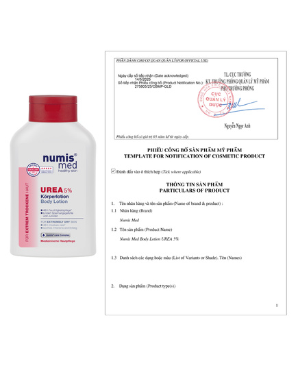 Hình Ảnh Numis Med Body Lotion Urea 5% - Sữa Dưỡng Thể, 2 hình ảnh - sieuthilamdep.com