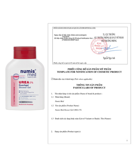 Hình Ảnh Numis Med Shower Gel Urea 5% - Gel Tắm Cho Da Khô Vảy Nến, 2 hình ảnh - sieuthilamdep.com