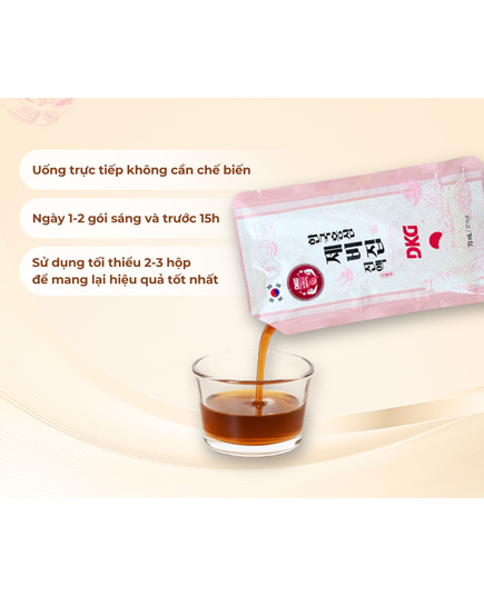 Hình Ảnh Nước Yến Sào Hồng Sâm Daedong Korean Red Ginseng Bird’s Nest Extract (30 Gói x 70ml), 4 hình ảnh - sieuthilamdep.com