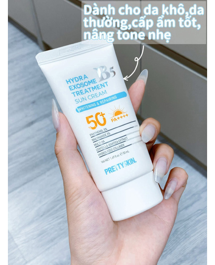 Hình Ảnh Pretty Skin Hydra B5 Exosome Treatment Sun Cream SPF50+ PA++++ - Kem Chống Nắng Phục Hồi Da, 3 hình ảnh - sieuthilamdep.com