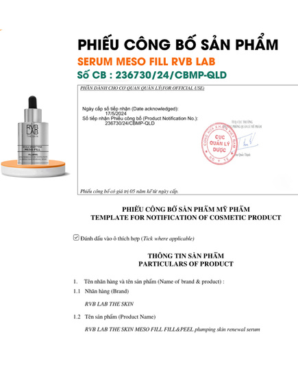 Hình Ảnh RVB LAB Meso Fill - Bộ Đôi Dưỡng Sáng Mịn, Cải Thiện Độ Đàn Hồi Da Của Ý, 5 hình ảnh - sieuthilamdep.com