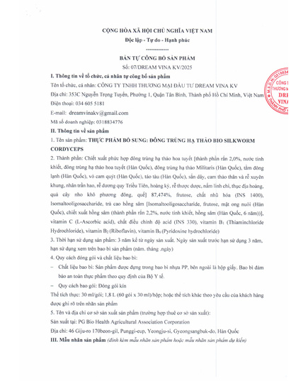 Hình Ảnh Nước Đông Trùng Hạ Thảo Bio-Silkworm Cordyceps Hàn Quốc (Hộp Đỏ), 7 hình ảnh - sieuthilamdep.com