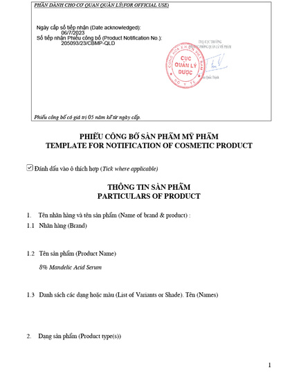 Hình Ảnh Vivant 8% Mandelic Acid Serum - Serum Giảm Mụn, Chống Lão Hóa, 2 hình ảnh - sieuthilamdep.com