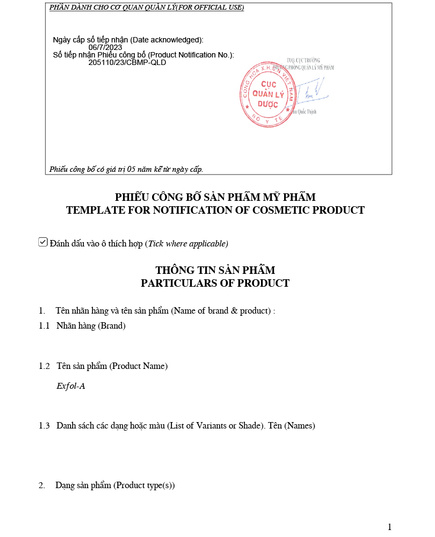 Hình Ảnh Vivant Exfol-A - Serum Giảm Nếp Nhăn, Sẹo Mụn, 2 hình ảnh - sieuthilamdep.com