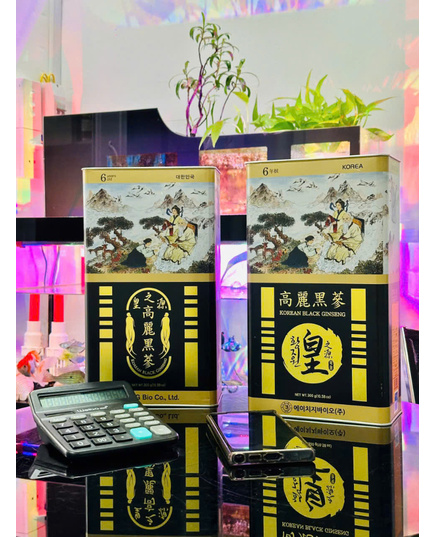 Hình Ảnh Hắc Sâm Củ Khô HG Bio Korean Black Ginseng Hộp Thiếc 300gr, 3 hình ảnh - sieuthilamdep.com