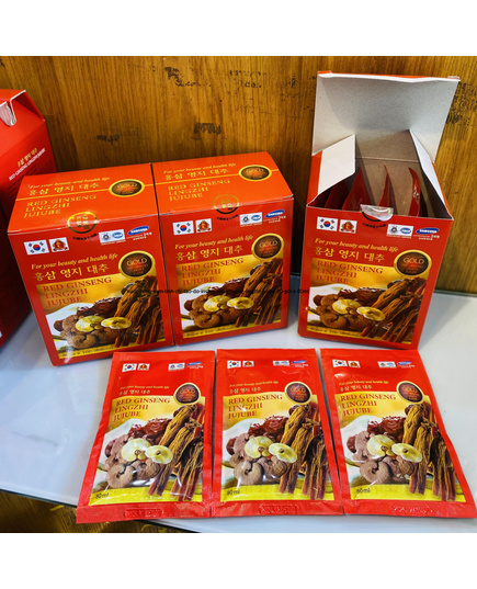Hình Ảnh Nước Hồng Sâm Linh Chi Táo Đỏ Insam Red Ginseng Lingzhi Jujibe (30 gói x 80ml), 5 hình ảnh - sieuthilamdep.com