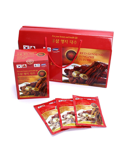 Hình Ảnh Nước Hồng Sâm Linh Chi Táo Đỏ Insam Red Ginseng Lingzhi Jujibe (30 gói x 80ml), 2 hình ảnh - sieuthilamdep.com