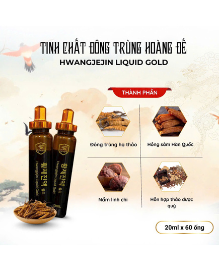 Hình Ảnh Tinh Chất Đông Trùng Hoàng Đế Hwangjejin Liquid Gold Hộp Giấy (60 ống x 20ml), 3 hình ảnh - sieuthilamdep.com