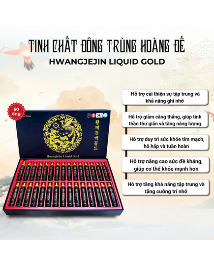 Hình Ảnh Tinh Chất Đông Trùng Hoàng Đế Hwangjejin Liquid Gold Hộp Giấy (60 ống x 20ml), 4 hình ảnh - sieuthilamdep.com