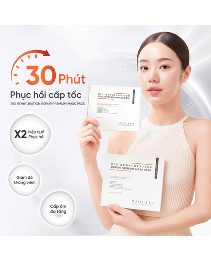 Hình Ảnh Usolab Bio Renaturation Repair Premium Mask Pack - Mặt Nạ Phục Hồi Da Đa Tầng, 2 hình ảnh - sieuthilamdep.com