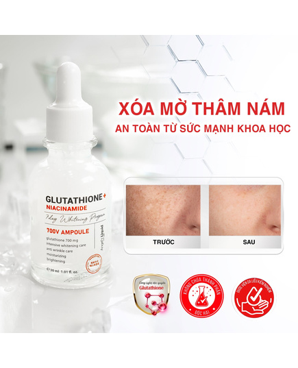 Hình Ảnh Angels Liquid 7 Day Whitening Program Glutathione 700 V-Ample Huyết Thanh Dưỡng Trắng Da, 3 hình ảnh - sieuthilamdep.com