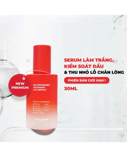 Hình Ảnh Angels Liquid Glutathione + Niacinamide Cica Bộ Sản Phẩm Dưỡng Trắng Da, Kiểm Soát Dầu, 4 hình ảnh - sieuthilamdep.com