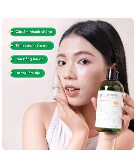 Hình Ảnh Caryophy Portulaca Toner Nước Hoa Hồng Cải Thiện Mụn, Kiềm Dầu, Giảm Thâm, 4 hình ảnh - sieuthilamdep.com