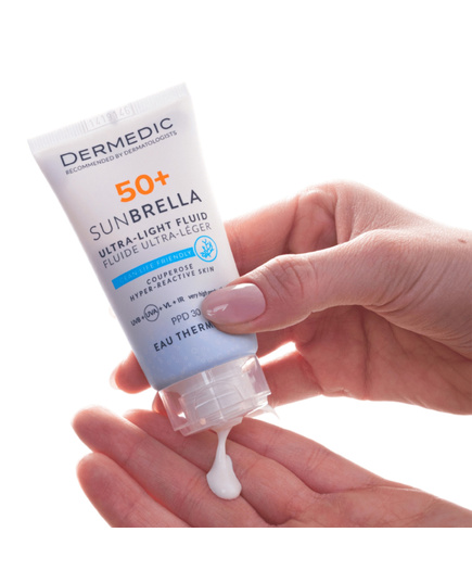 Hình Ảnh Dermedic Sunbrella Ultra-Light SPF50+ Couperose Hyper Reactive Skin Kem Chống Nắng Cho Da Nhạy Cảm, Mẩn Đỏ, 2 hình ảnh - sieuthilamdep.com