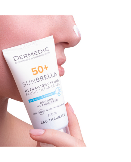 Hình Ảnh Dermedic Sunbrella Ultra-Light SPF50+ Dry And Normal Skin Kem Chống Nắng Phổ Rộng Cho Da Khô Mất Nước, 4 hình ảnh - sieuthilamdep.com