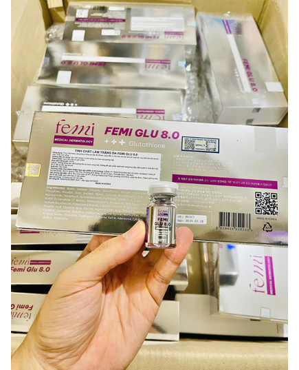 Hình Ảnh FEMI GLU 8.0 Tinh Chất Meso Dưỡng Trắng Da, Mờ Thâm Nám, 3 hình ảnh - sieuthilamdep.com
