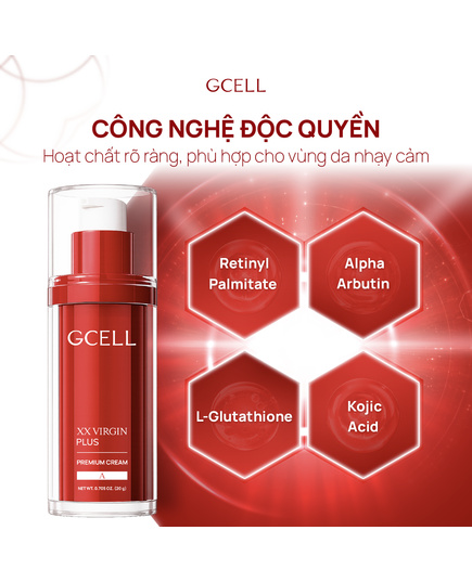 Hình Ảnh GCell Plus XX Virgin Cream Premium A Kem Giảm Thâm Nách Bẹn Mông Mẫu Mới Nhất (20gr), Tùy Chọn: 20gr, 2 hình ảnh - sieuthilamdep.com