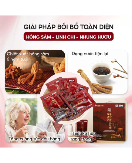 Hình Ảnh Nước Hồng Sâm Nhung Hươu Orin Healthcare Premium 6 Years Old Red Ginseng Gold Liquid, 4 hình ảnh - sieuthilamdep.com