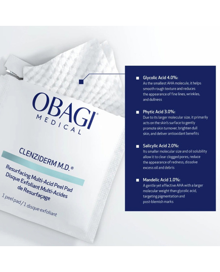 Hình Ảnh Obagi Clenziderm M.D Resurfacing Multi-Acid Peel Pads Miếng Tẩy Tế Bào Chết, 3 hình ảnh - sieuthilamdep.com