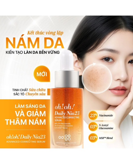 Hình Ảnh Oh!Oh! Daily Nia23 Advanced Correcting Serum Tinh Chất Dưỡng Sáng Da Giảm Thâm Nám, 2 hình ảnh - sieuthilamdep.com